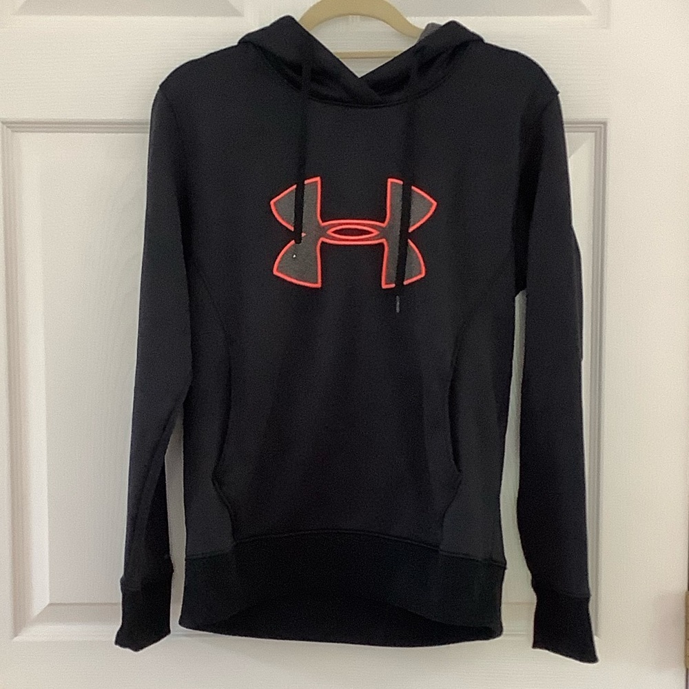 Under Armour Black Hoodie with Red Logo